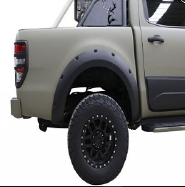 FORD RANGER T7 2015-  2019 +  ÇAMURLUK KAPLAMA -DODİK TAKIMI KROM CIVATALI TİP - 2
