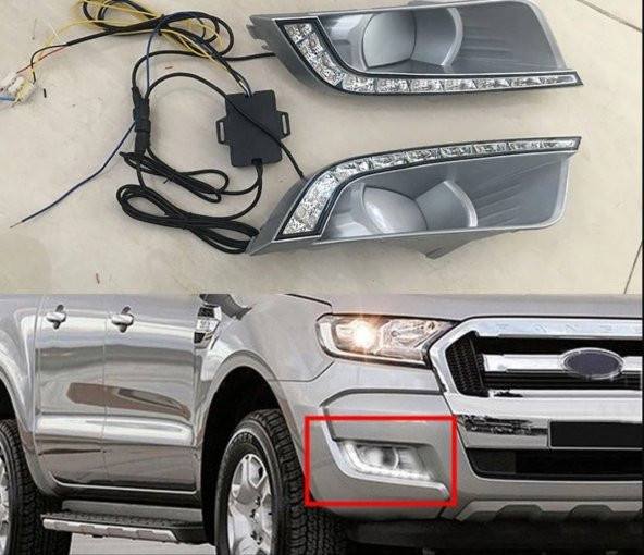 Sis Lamba Çerçevesi ledli Ford Ranger T7 Wildtrack uyumlu - 2