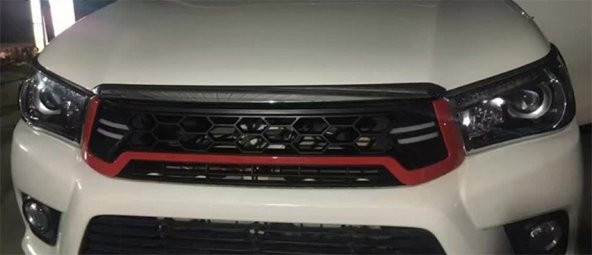 Ön Panjur Ledli Kırmızı Toyota Hılux Revo 2015+2019 - 2