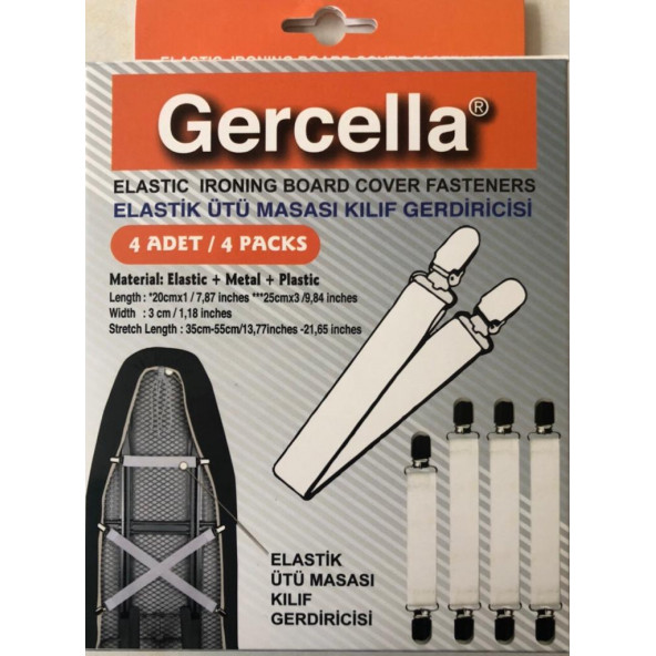 GERCELLA ELASTİK ÜTÜ MASASI KILIFI ÖRTÜSÜ-BEZİ GERDİRİCİSİ