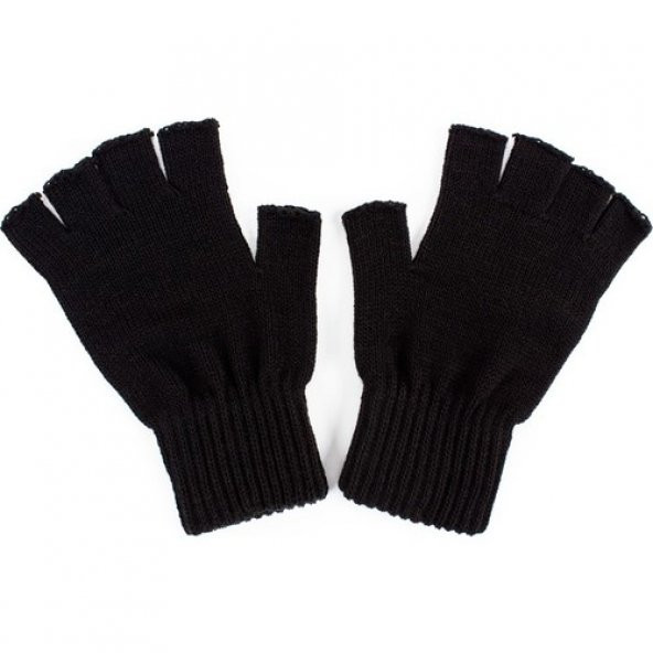 Tudors Siyah Parmaksız Erkek Eldiven