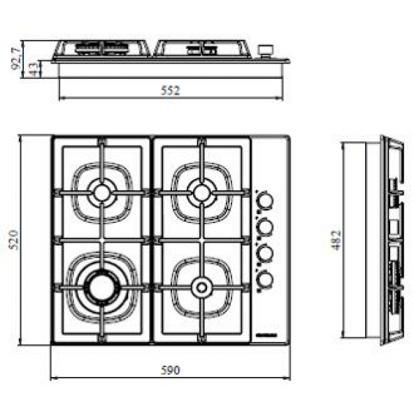 Silverline AS5640X01 60 CM Ankastre İnox Ocak - 2