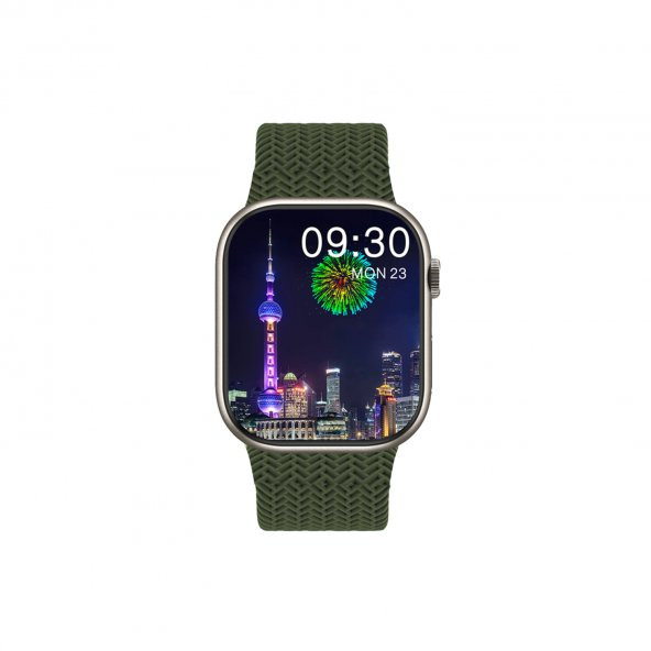 Global 2023 Watch 9 Pro Amoled Ekran Android İos Uyumlu Akıllı Saat Yeşil WNE0323