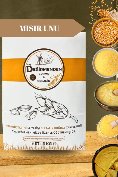 Taş Değirmenden Organik Atalık Mısır Unu - 5 Kilo ürün görseli 1