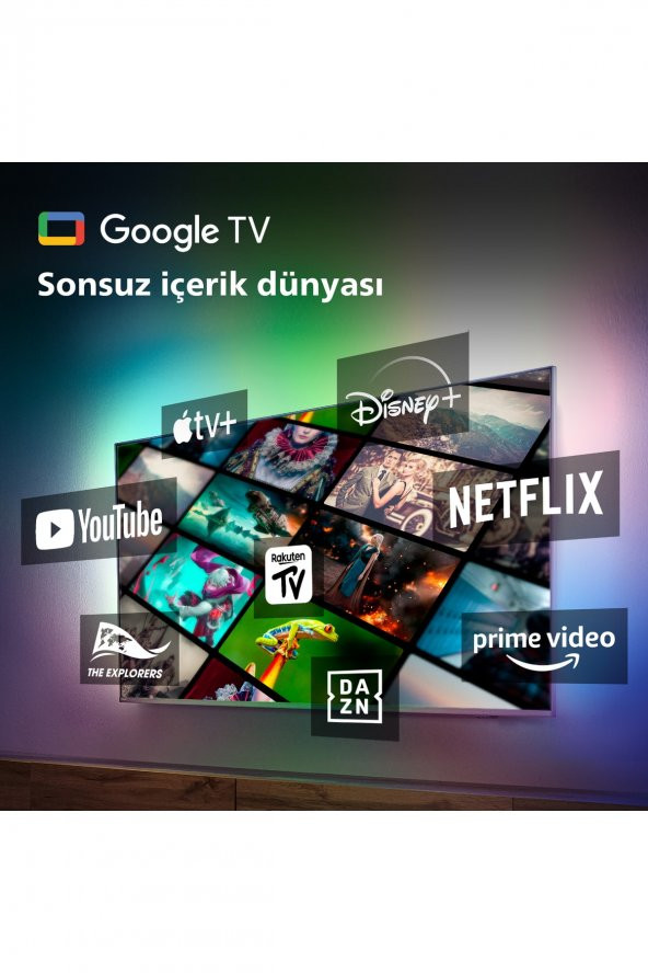 Philips 50PUS8808 50" 127 Ekran Uydu Alıcılı 4K Ultra HD Smart Ambilight LED TV - 4