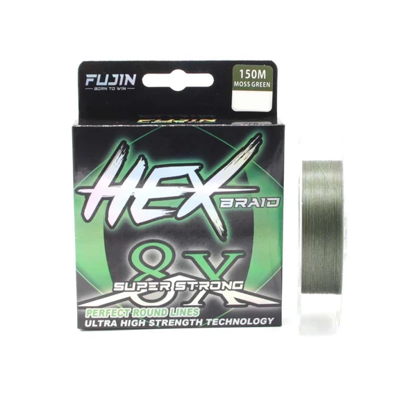 Fujin Hex Braid x8 Moss Green PE İp Olta Misinası 150mt