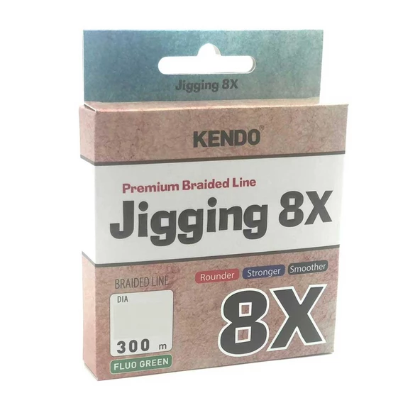 Kendo Jigging 8X Flash ( Fluo Green ) Örgü İp Olta Misinası 300mt