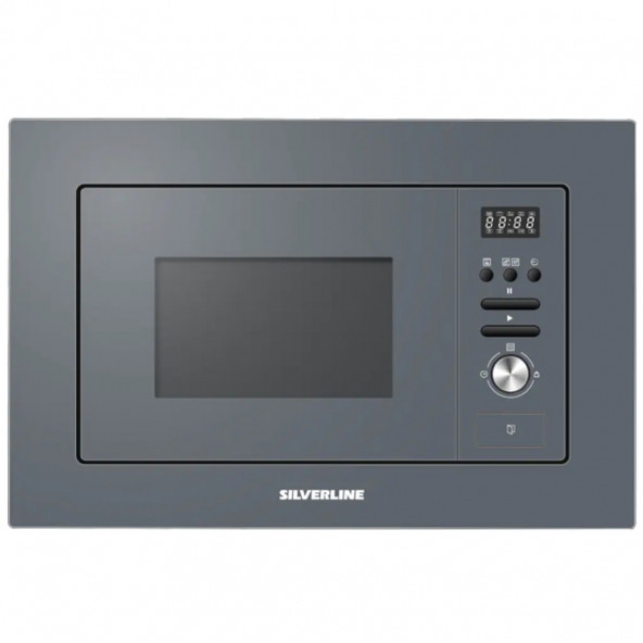 Silverline MW9018S02 Gri cam ankastre mikrodalga
