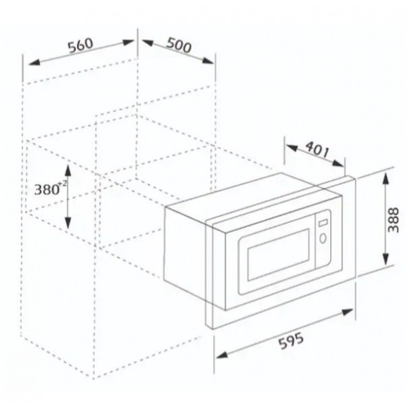 Silverline MW9018S02 Gri cam ankastre mikrodalga - 2