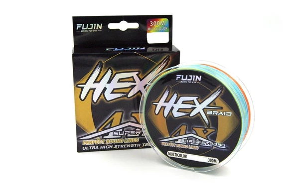 Fujin Hex Braid x4 Multi Color PE İp Olta Misinası 300 mt