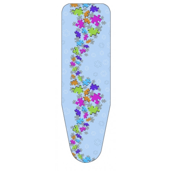 GERCELLA 3D PUZZLE ISIYA DAYANIKLI ÜTÜ MASASI KILIFI ÖRTÜSÜ BEZİ