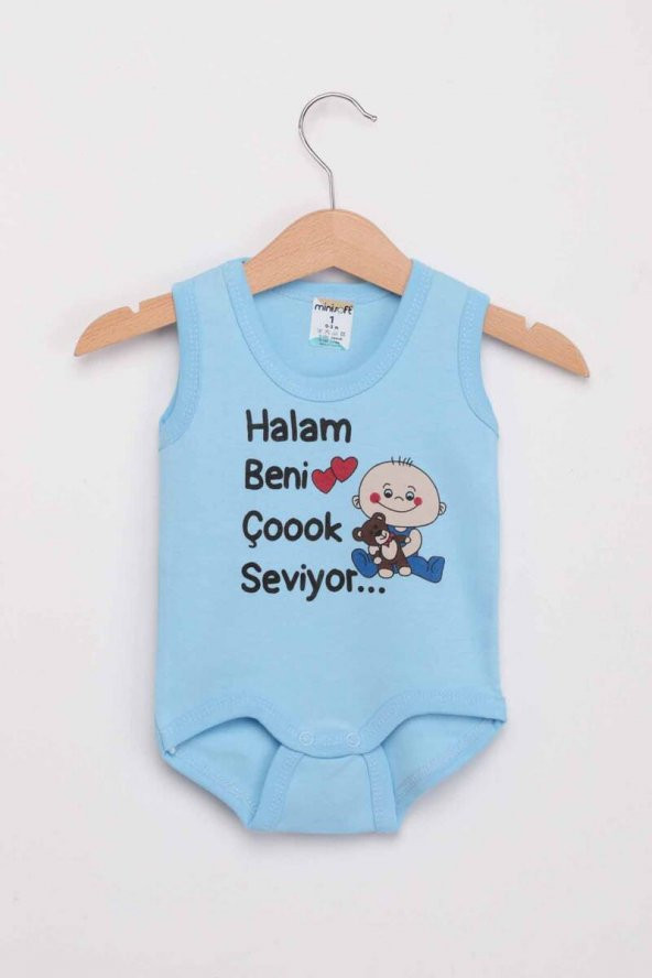 Halam Beni Çok Seviyor Bebek Zıbın  Bebe Mavi