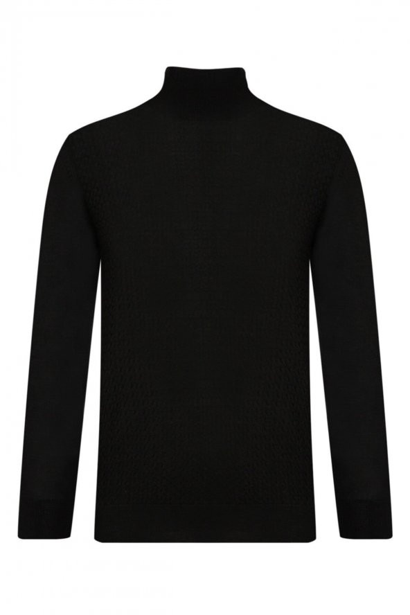 Desenli Balıkçı Yaka Erkek Triko Kazak - 3