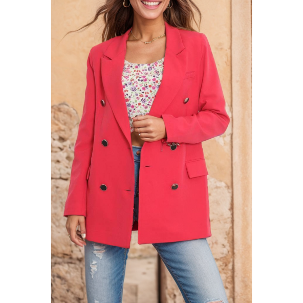 Blazer Ceket Fuşya