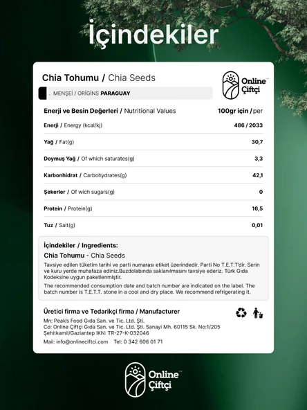 Online Çiftçi Chia Tohumu 100Gr - 4