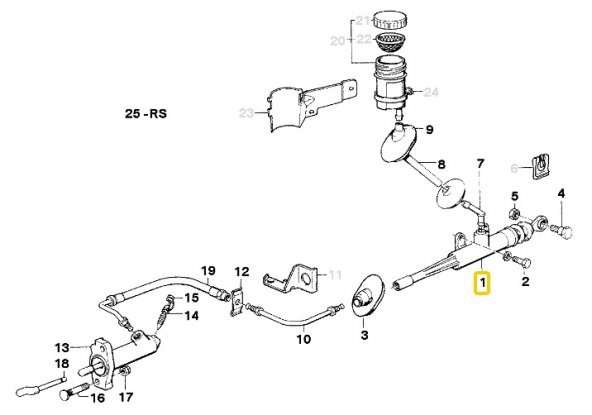 BMW E24 E28 VE E30 LPR DEBRİYAJ ÜST MERKEZ 21521156000 - Resim 5