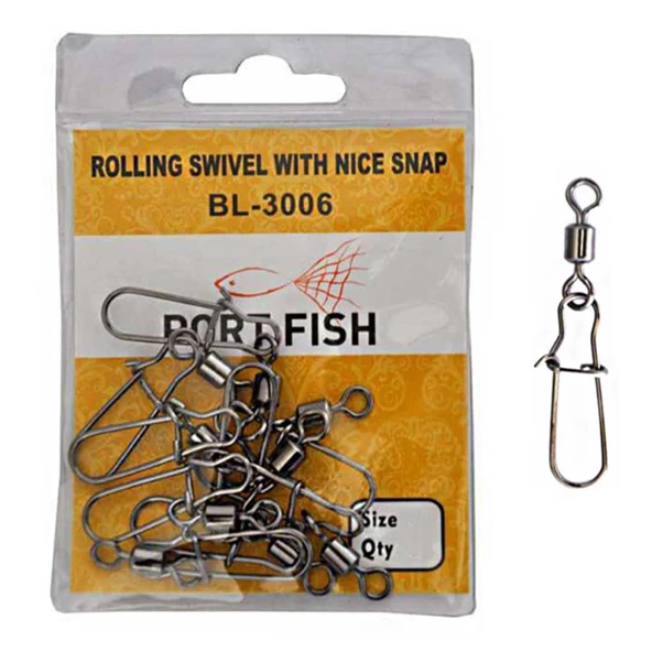 PortFish Rolling Swivel With Nice Snap Klipsli Fırdöndü