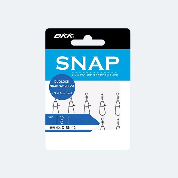 BKK Duo Lock Snap Swivel-51 Klipsili Fırdöndü