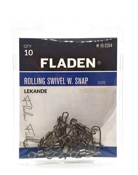 Fladen Lekande Rolling Swivel W.Snap Klipsli Fırdöndü