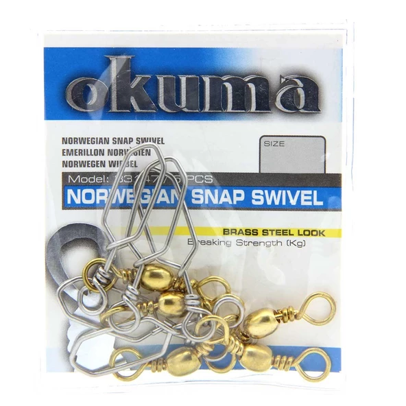 Okuma Norwegian Snap Swivel Brass (Klipsli Fırdöndü)