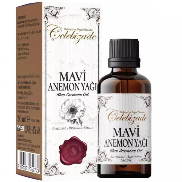 Çelebizade Mavi Anemon Uçucu Yağı 20 ml