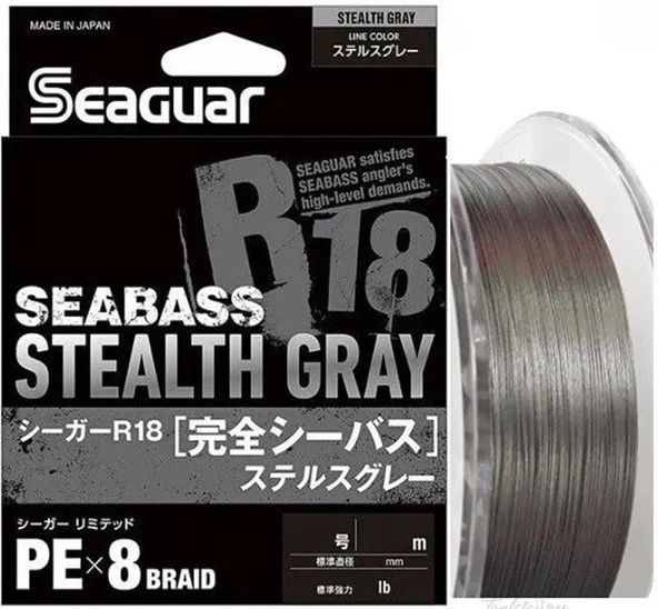 Seaguar Stealth Gray PE 8 Örgü Spin İp Misina Gri 150 mt