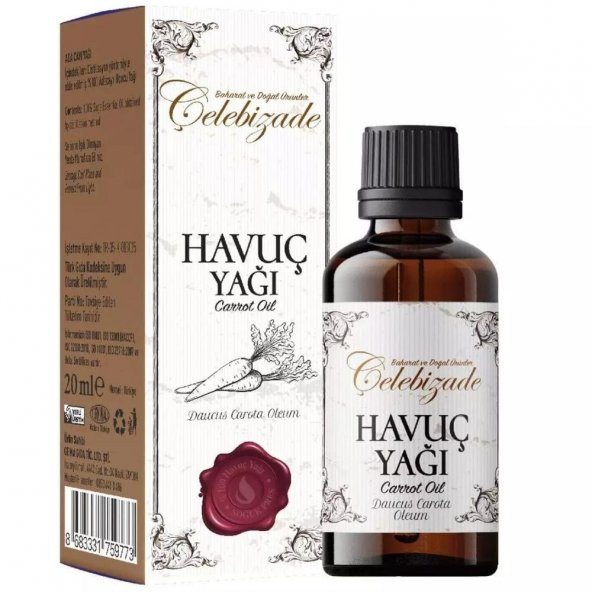 Çelebizade Havuç Yağı 20 ml