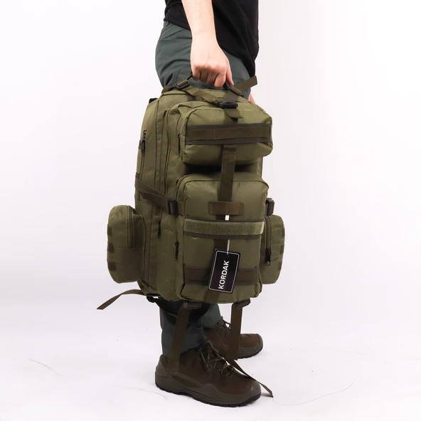42 lt Haki Taktik Outdoor Sırt Çantası - 8