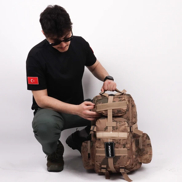 42 lt Jandarma Kamuflaj  Taktik Outdoor Sırt Çantası - 14