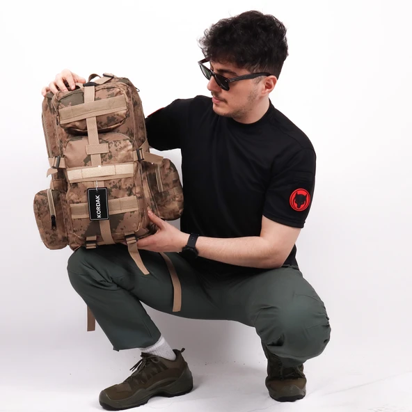 42 lt Jandarma Kamuflaj  Taktik Outdoor Sırt Çantası - 16