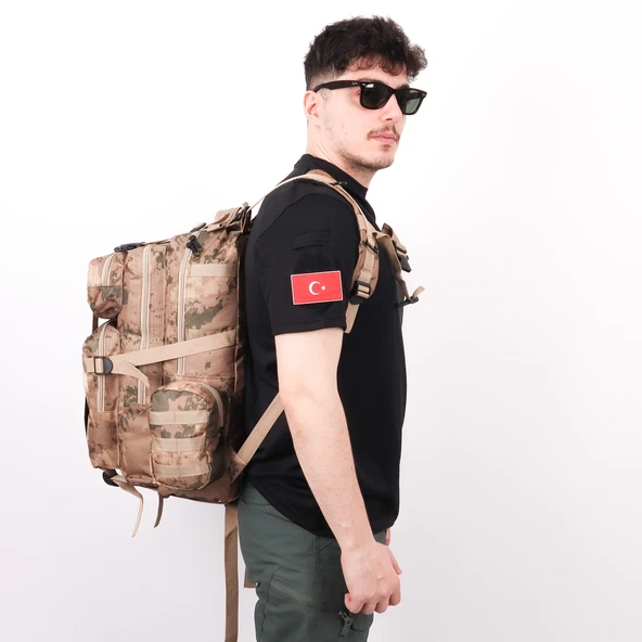 42 lt Jandarma Kamuflaj  Taktik Outdoor Sırt Çantası - 8