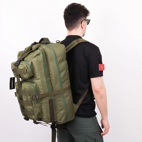 65 lt Haki Outdoor Sırt Çantası - 8