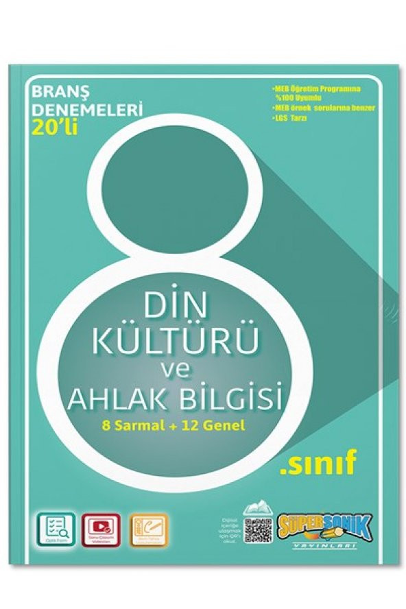 8. Sınıf Din Kültürü ve Ahlak Bilgisi Branş Denemeleri - Süpersonik Yayınları