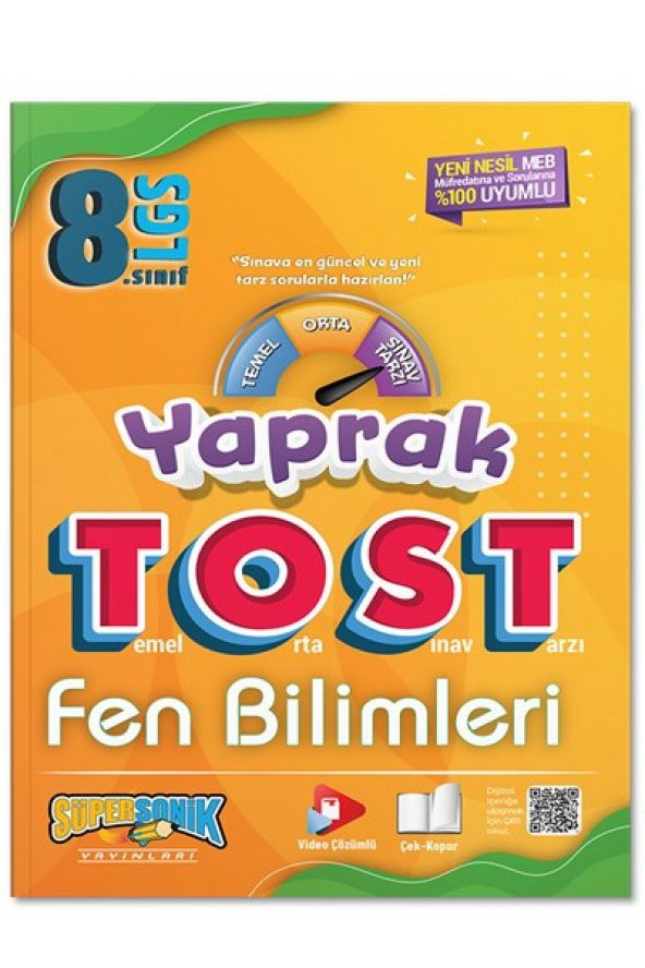 8. Sınıf Fen Bilimleri Yaprak Tost - Süpersonik Yayınları