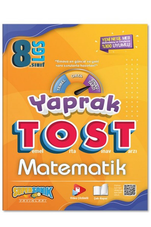 8. Sınıf Matematik Yaprak Tost - Süpersonik Yayınları