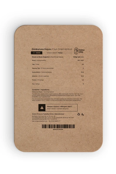 Online Çiftçi Gün Kurusu Kayısı 400Gr - Resim 2