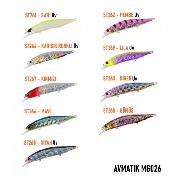 Avmatik Realistic MG026 Minnow Floating Suni Yem 13.5 Cm 17 Gr