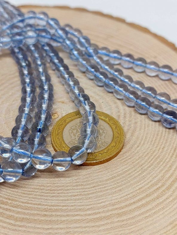 Topaz Taşı YARIM Dizi 6mm (18cm uzunluğundadır) ürün görseli