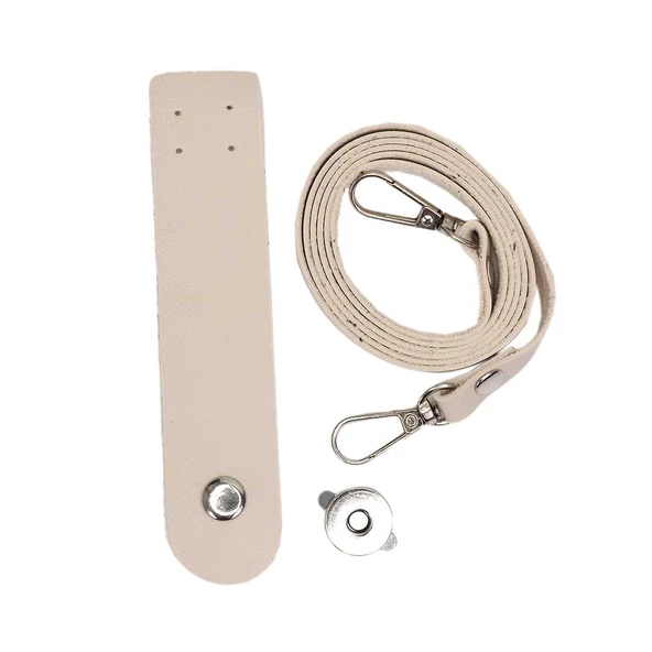 Telefon Çantası Seti 120CM Krem - Gümüş Kanca ürün görseli