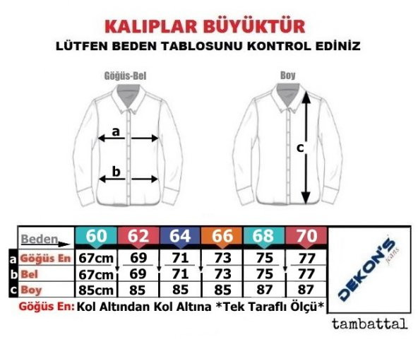 Büyük Beden Battal Boy Dekons Gabardin Gömlek Kısa Kol - 4