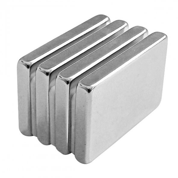 20x10x5mm Neodyum Mıknatıs - 20 Li Köşeli Blok N35 Güçlü