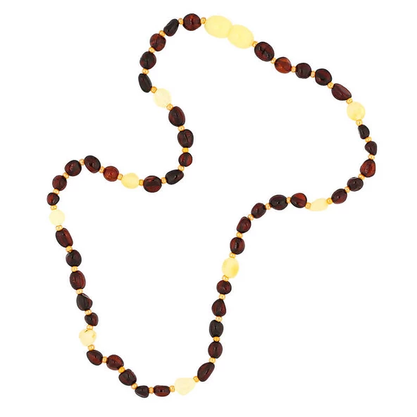 Bebek Damla Kehribar Diş Kolye  SL3999 - Resim 3