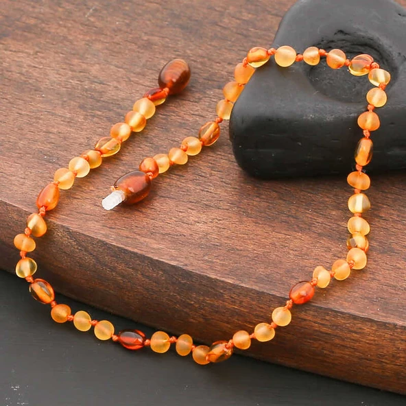 Bebek Damla Kehribar Diş Kolye  SL4007 - Resim 8