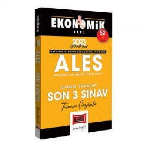 Yargı Yayınları 2023 ALES Ekonomik Seri Çıkmış Son 3 Sınav Soruları Tamamı Çözümlü (20 Ağustos 2023 Sınavı Dahil)