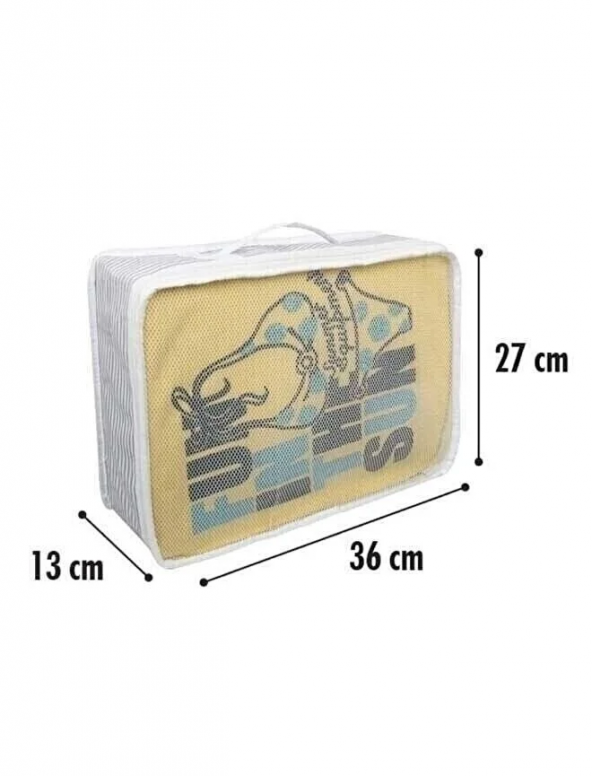 Valiz İçi 6lı Düzenleyici Yeni Doğan Organizer Set Gri Çizgili - 3