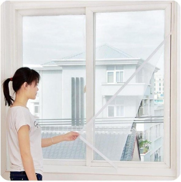 GreenLeaves Çift Kanat Cırtlı Sineklik Pencere Seti 150x130 cm - 3
