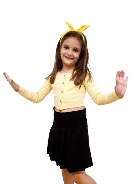 Kız Çocuk Crop Hırka - 3