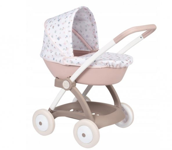 Smoby Baby Nurse Chulli Pop Oyuncak Bebek Arabası Pusetli ve Başlıklı Leylak-Gri 254118