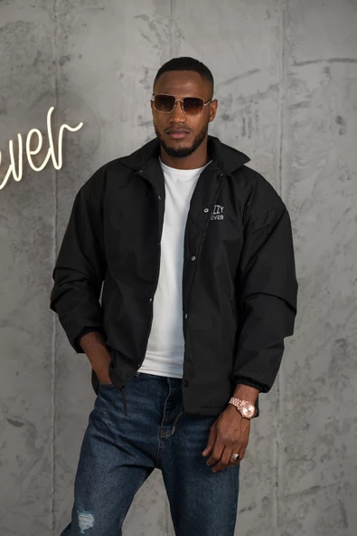 Oversize Kolu Lastikli Çıt Çıt Kapamalı Hafif Dolgulu Baharlık Mont - 11