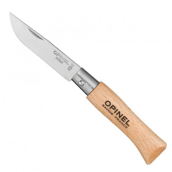 Opinel No 4 Inox Kayın Saplı Paslanmaz Çelik Çakı